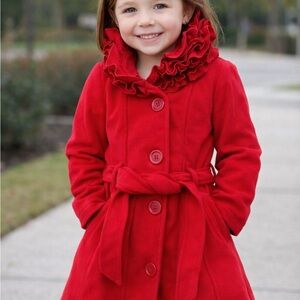 Copper Key Scarlet Pea Coat for Kids